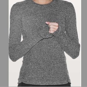 NWT Lululemon Runderful Long Sleeve Color: Rush Jacquard Black White